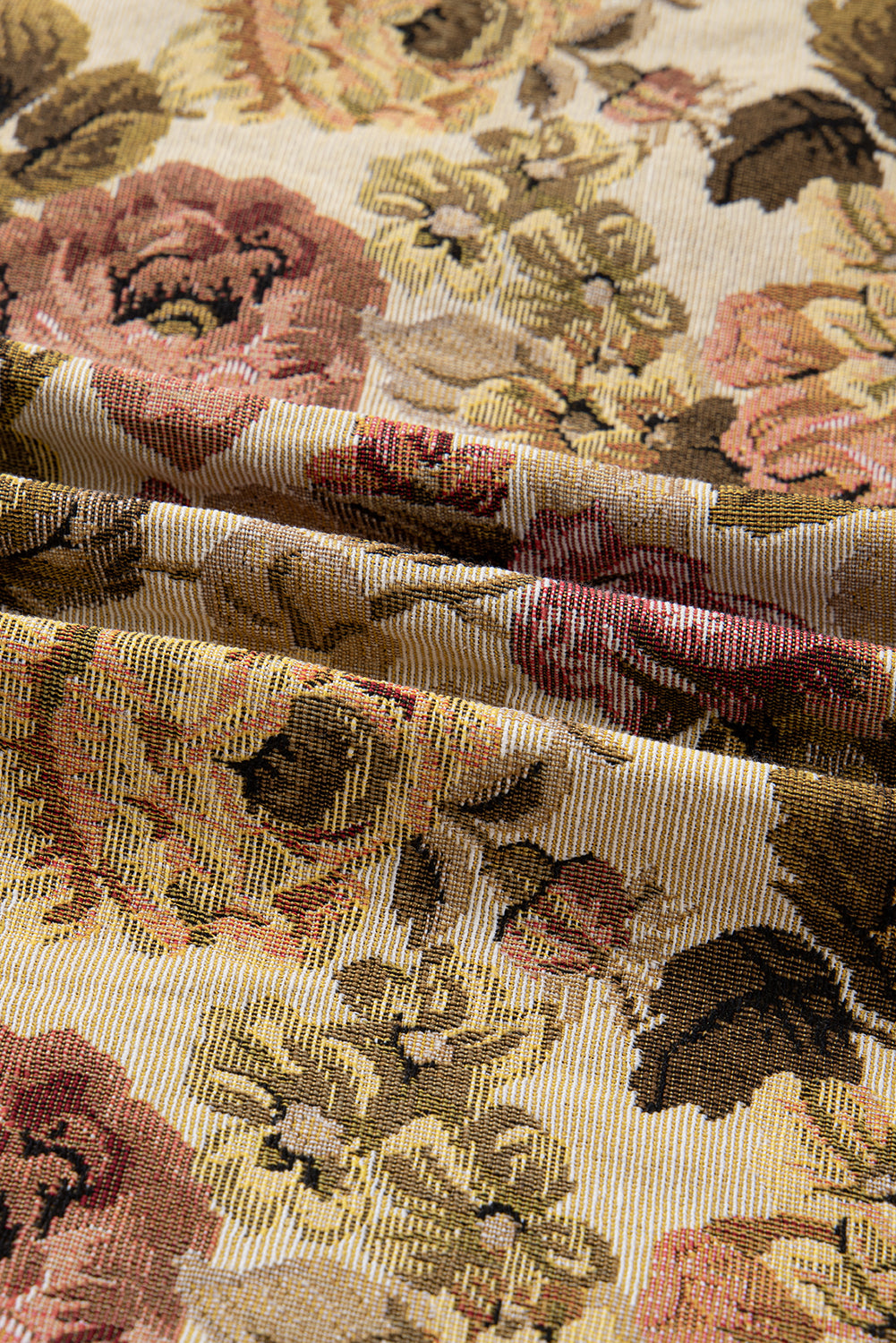 Khaki Floral Buttoned Jacket