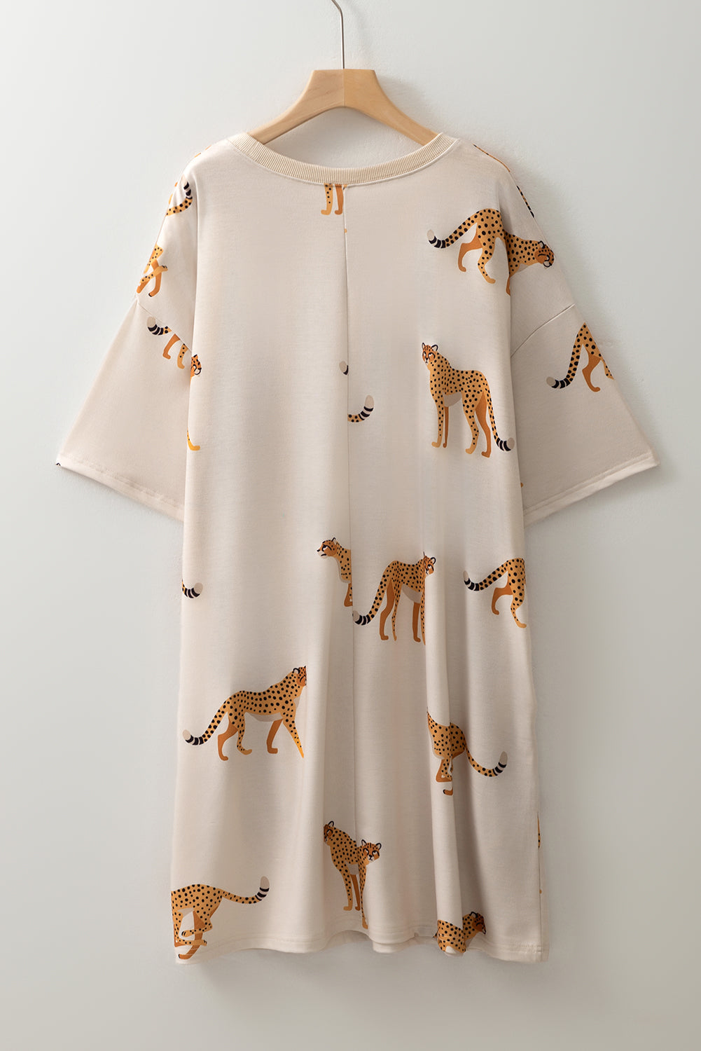 Apricot Plus Size Cheetah Dress