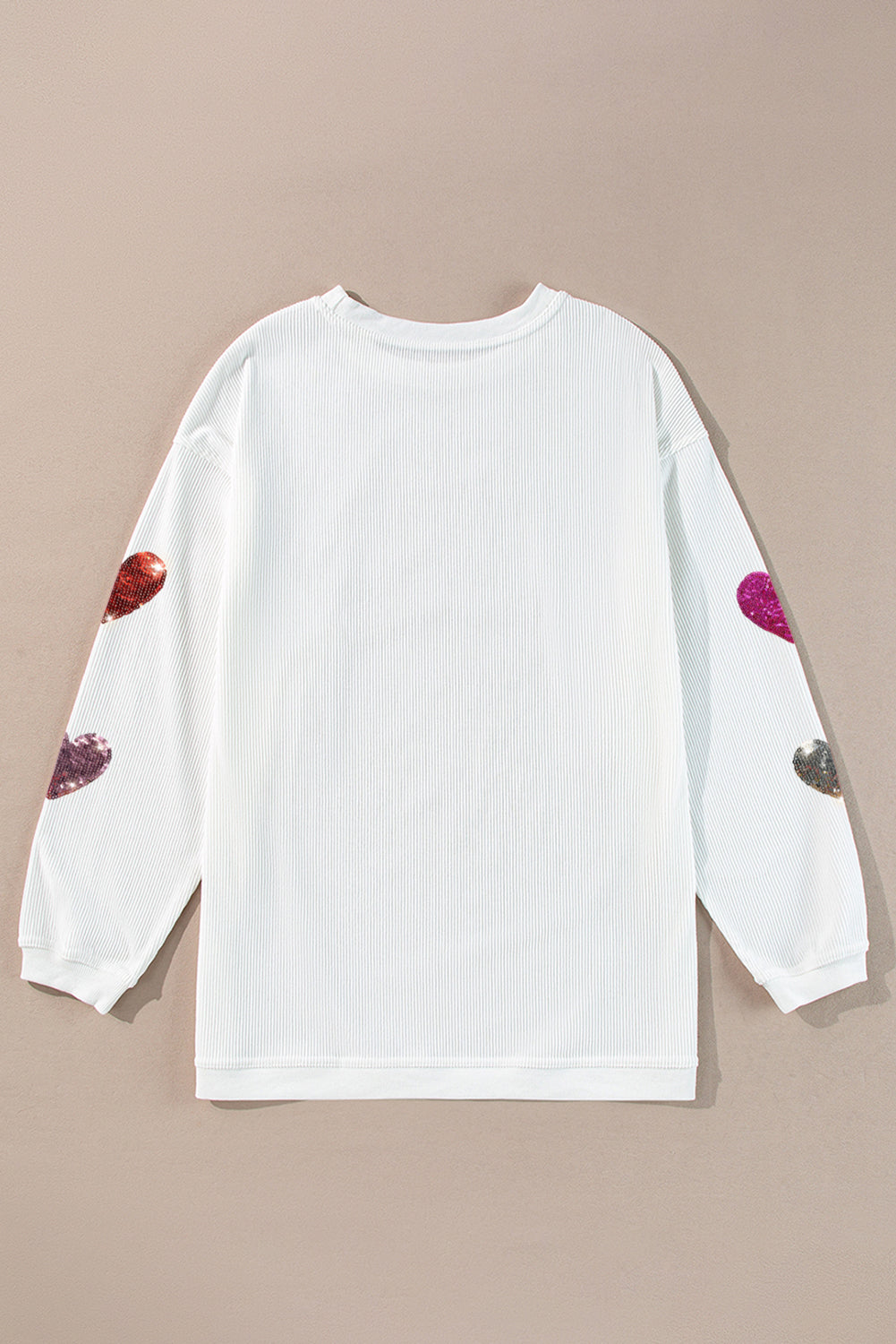 White Valentines Heart Sweatshirt