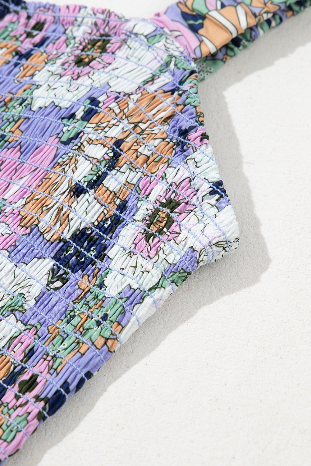 Purple Floral Print Jumpsuit