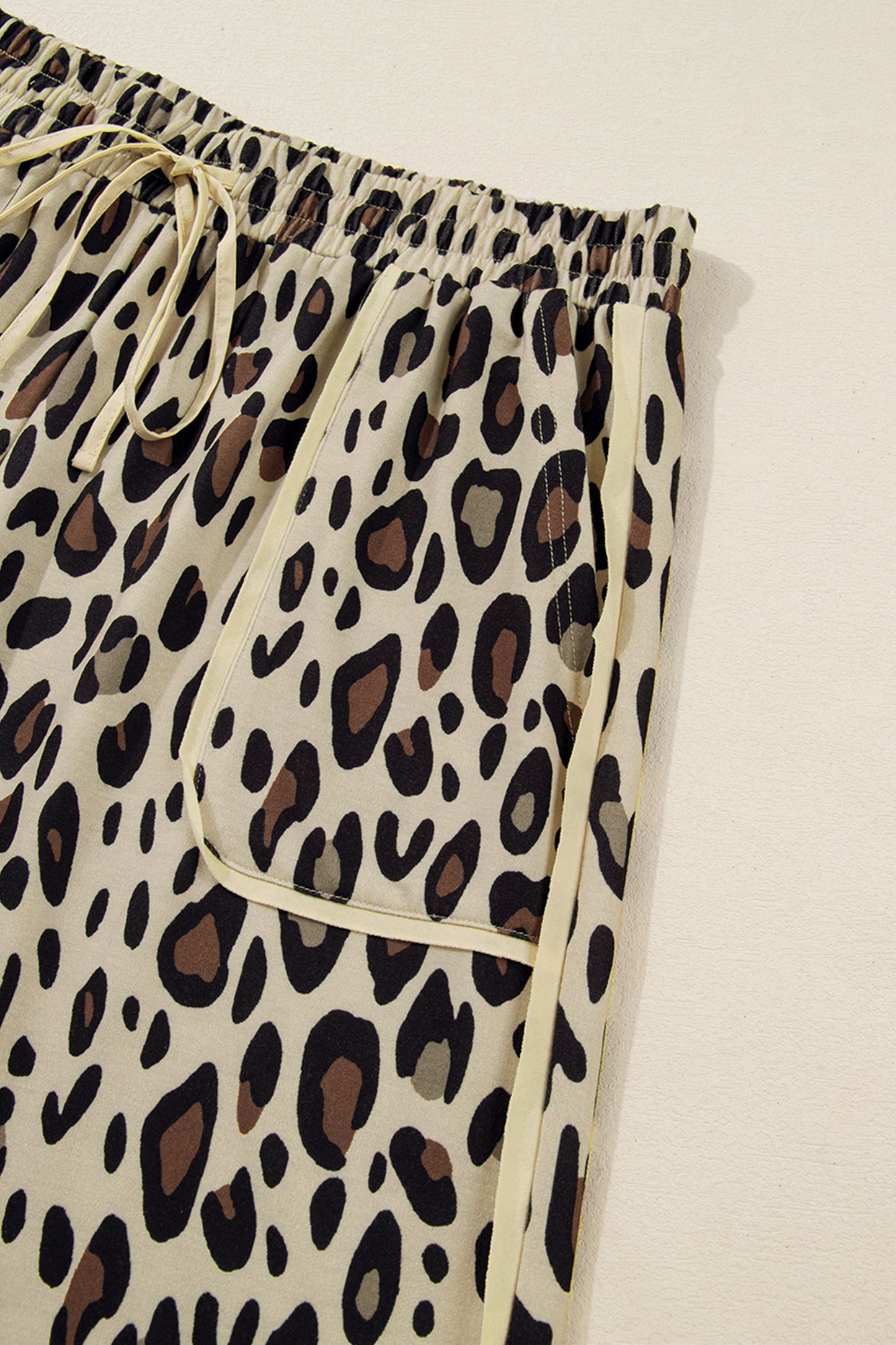 Khaki Plus Size Leopard Pants