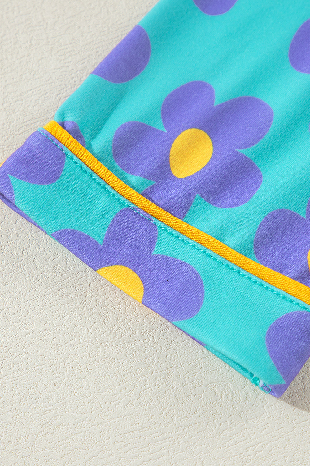 Purple Flower Pajamas Set