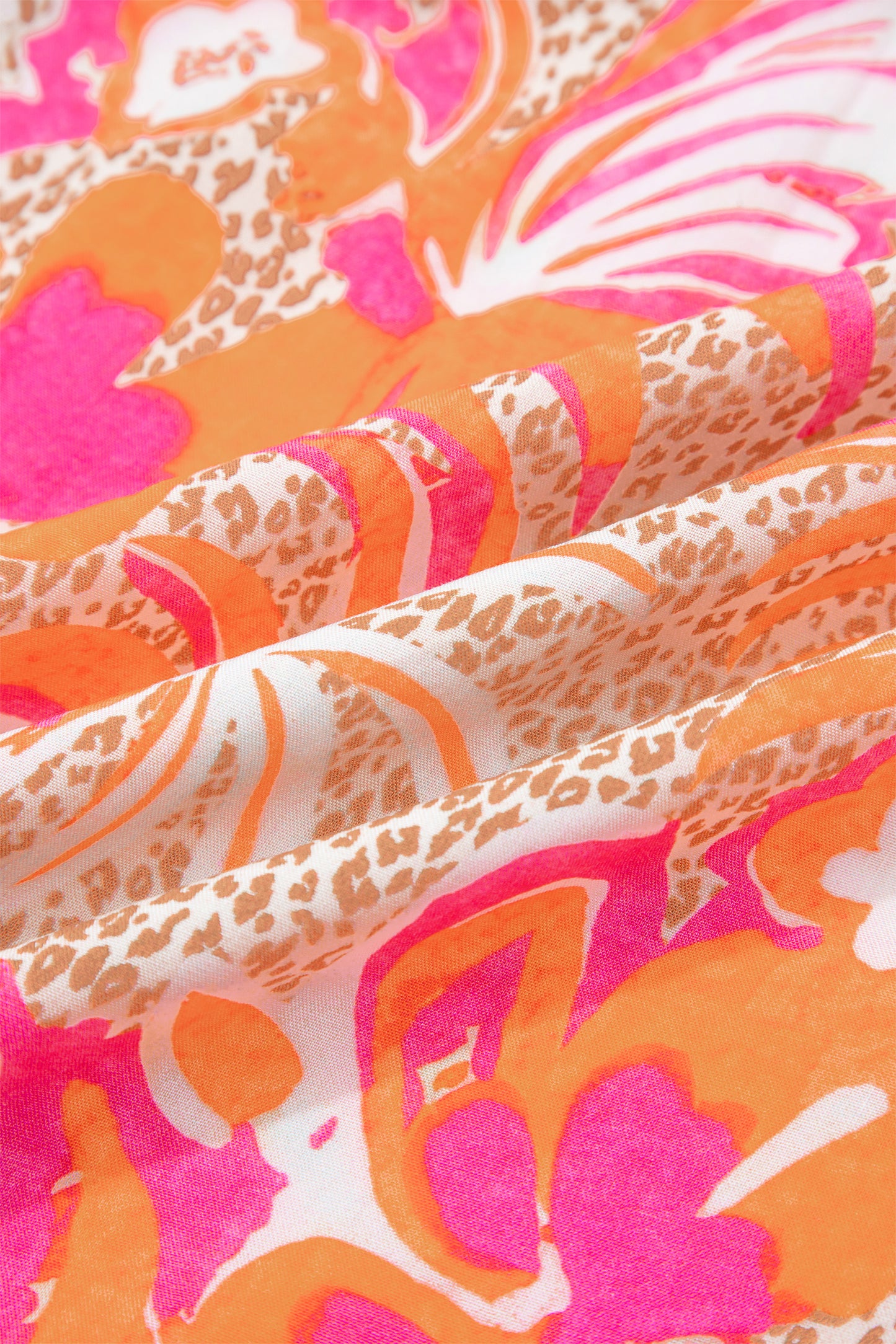 Rose Floral Print Flared Midi Dress