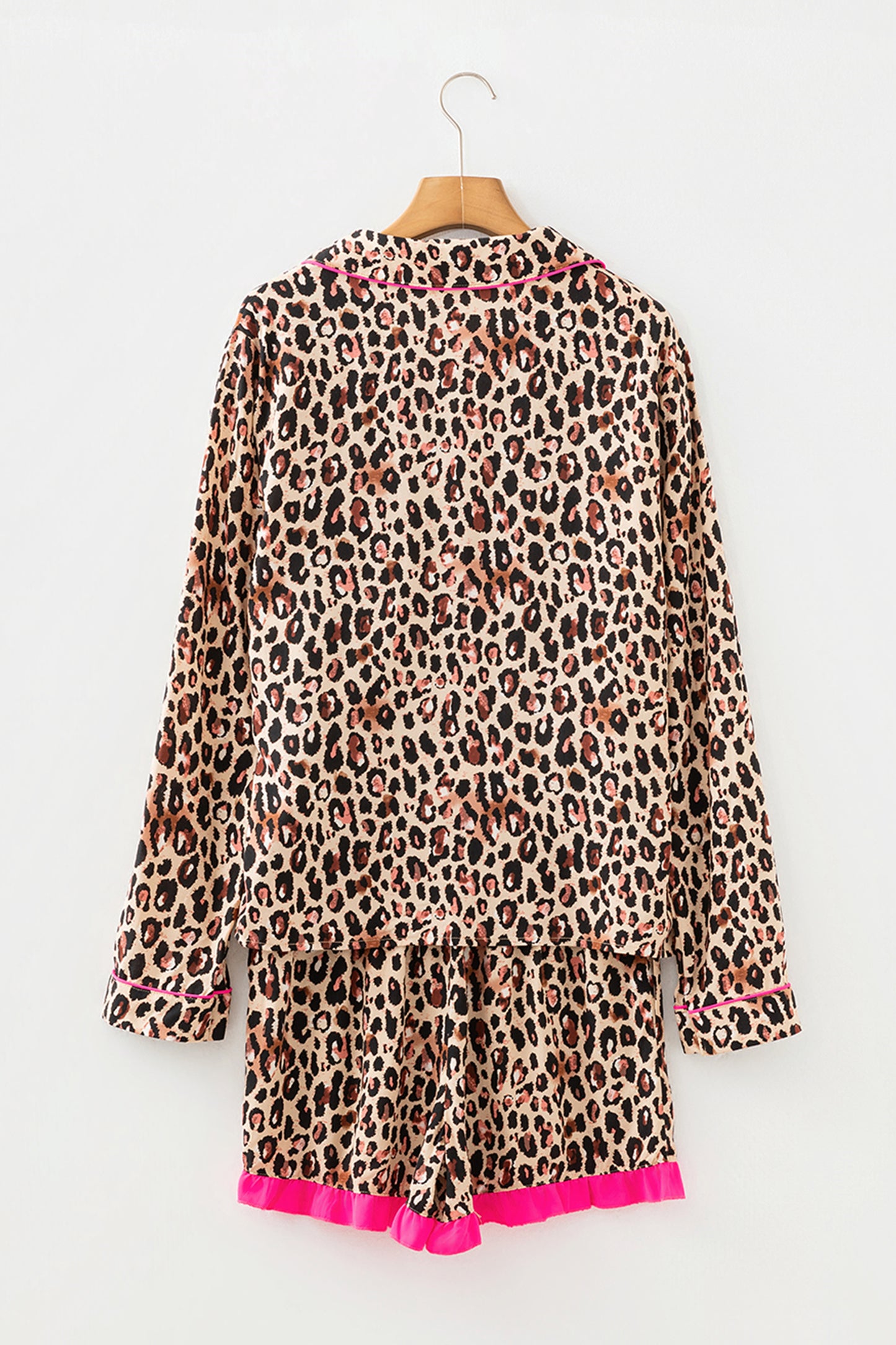 Leopard Pink Ruffle Pajamas