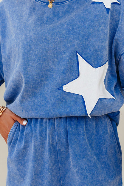 Blue Acid Wash Star Set