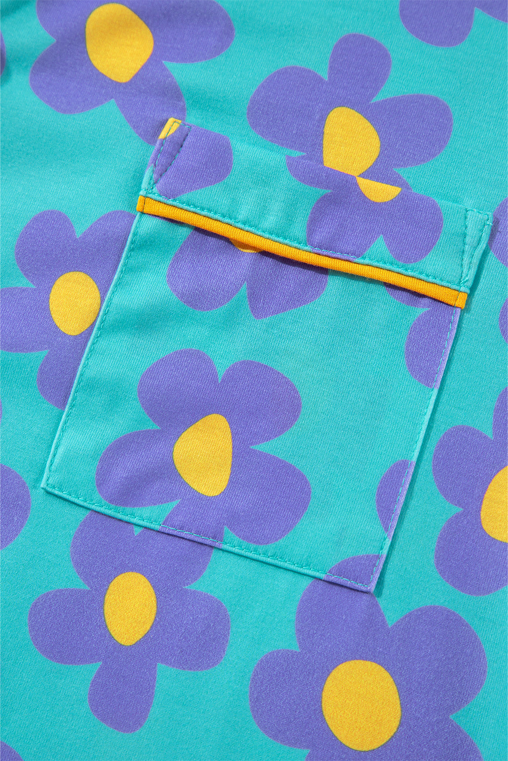 Purple Flower Pajamas Set