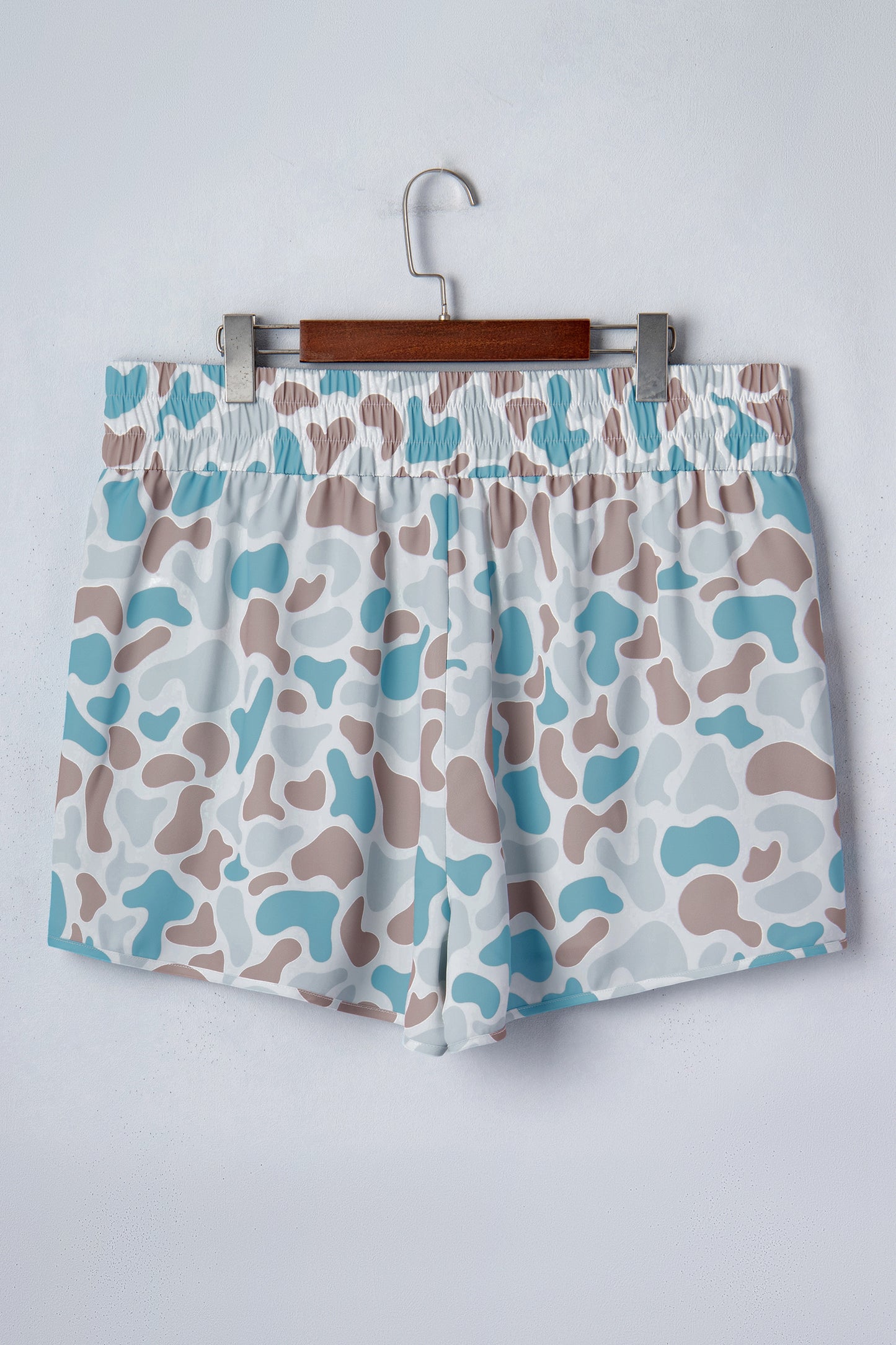 Plus Size Camouflage Athleisure Shorts