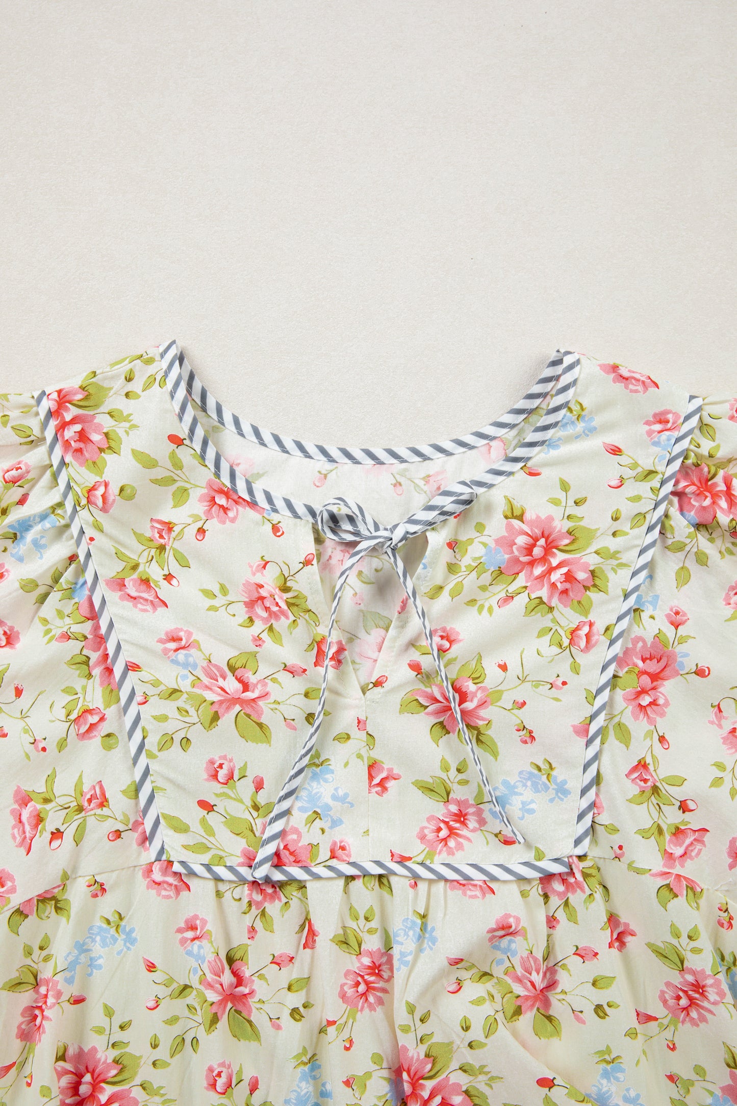 Apricot Striped Dress