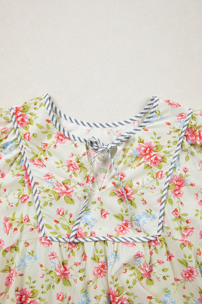 Apricot Striped Dress