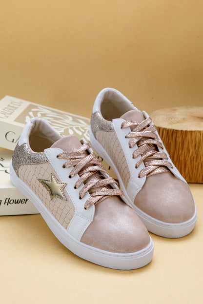 Gold Glitter Star Sneakers