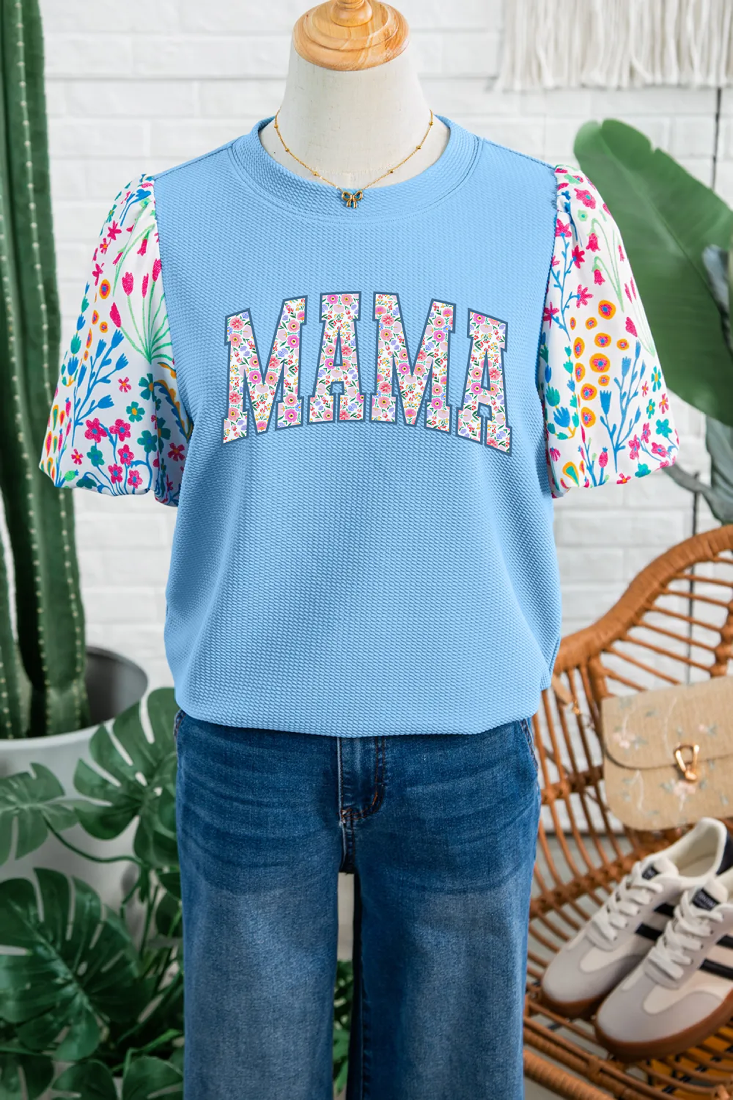 MAMA Puff Sleeve Top
