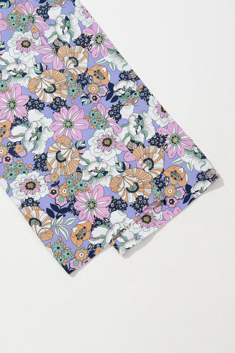 Purple Floral Print Jumpsuit