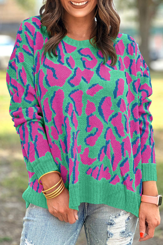 Green Abstract Sweater
