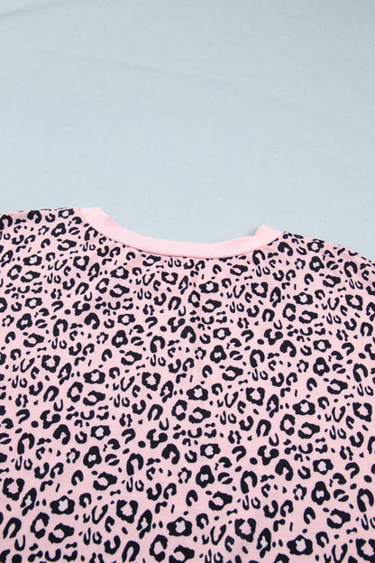 Pink Leopard Plus Size Tee