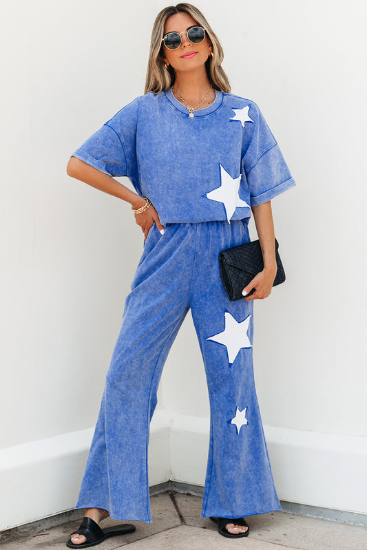 Blue Acid Wash Star Set