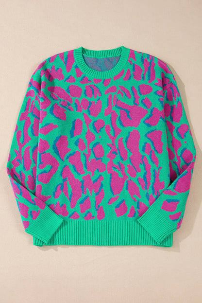 Green Abstract Sweater