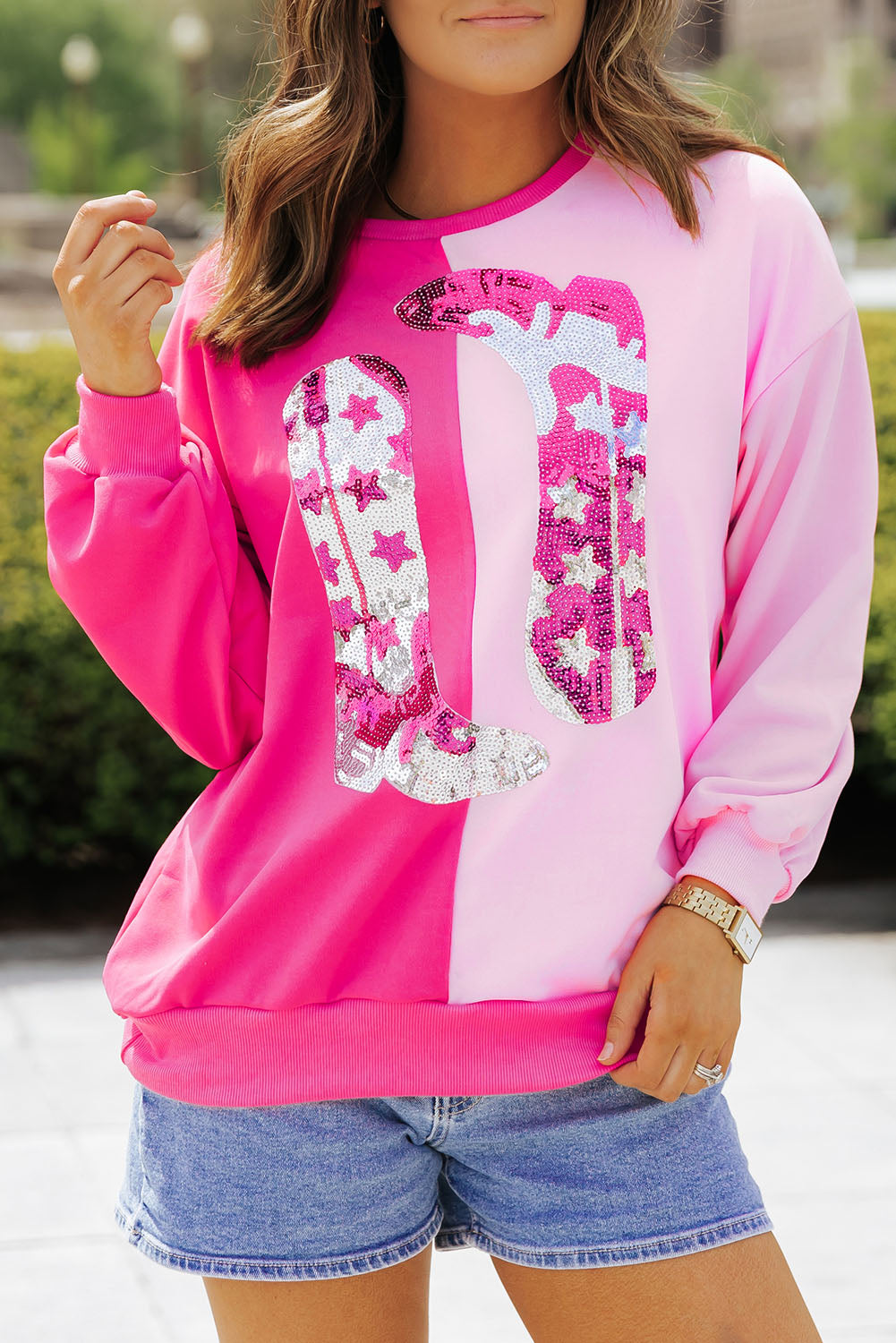 Sequined Cowgirl Sweatshirt