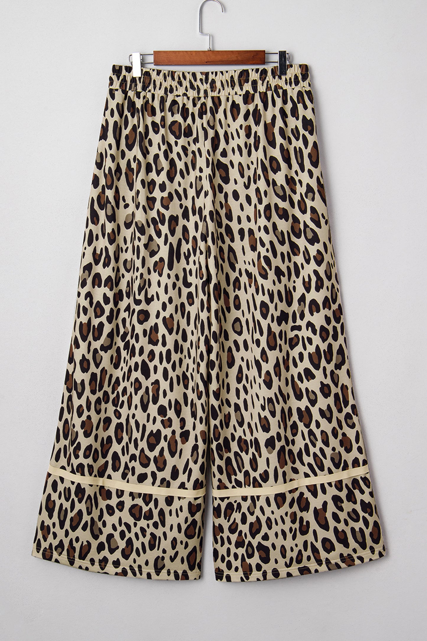 Khaki Plus Size Leopard Pants