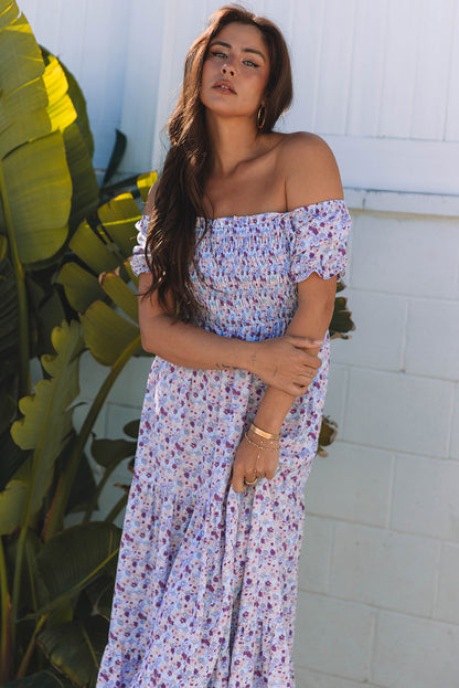Purple Floral Maxi Dress
