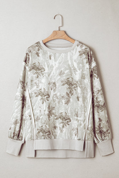Gray Leafy Camo Sweatshirt