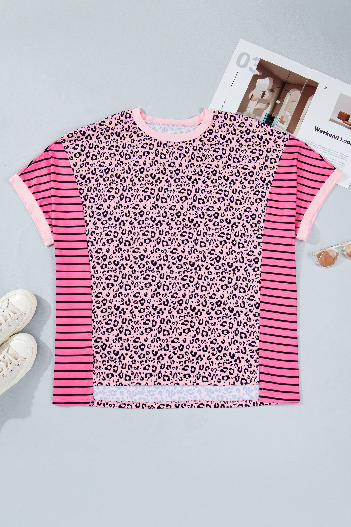 Pink Leopard Plus Size Tee