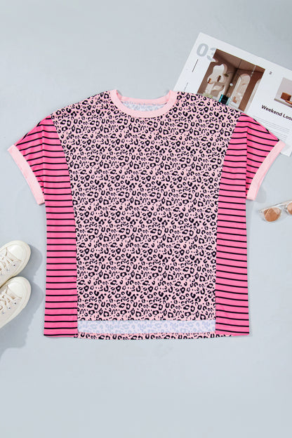 Pink Leopard Plus Size Tee