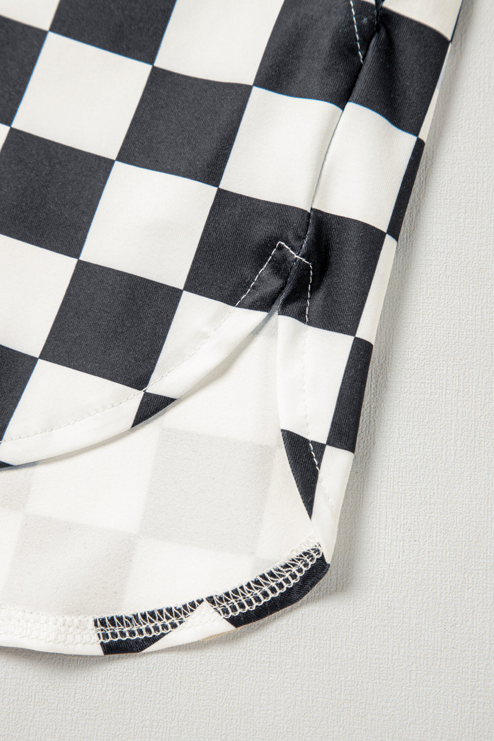 Black Checkered Shorts