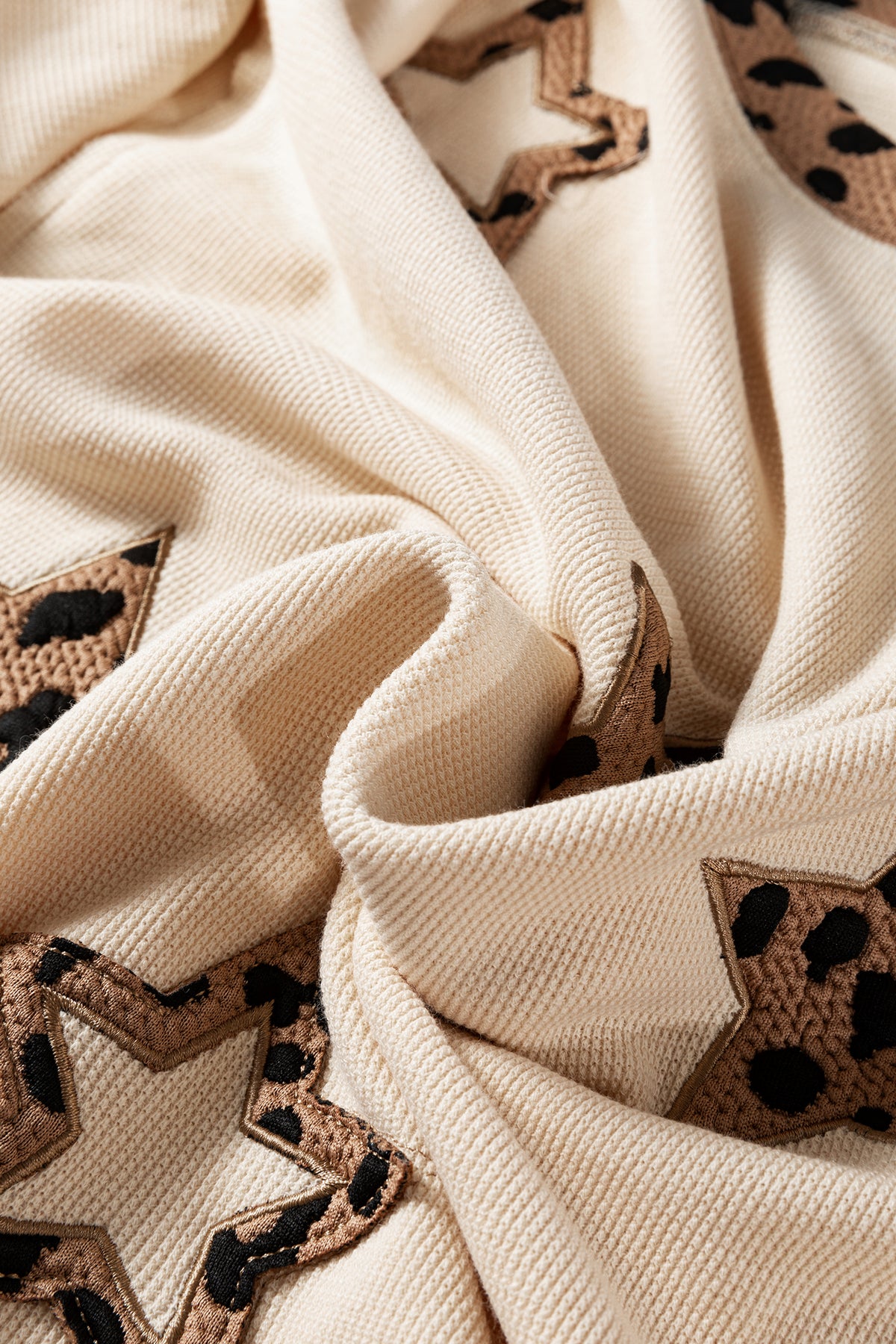 Leopard Star Patchwork Baggy Sweatshirt