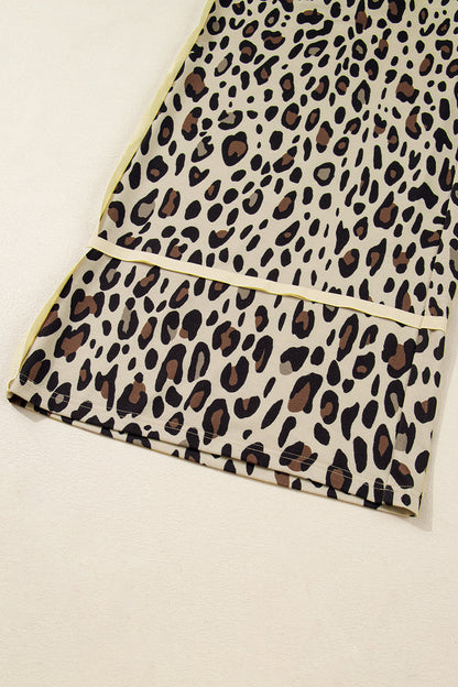 Khaki Plus Size Leopard Pants