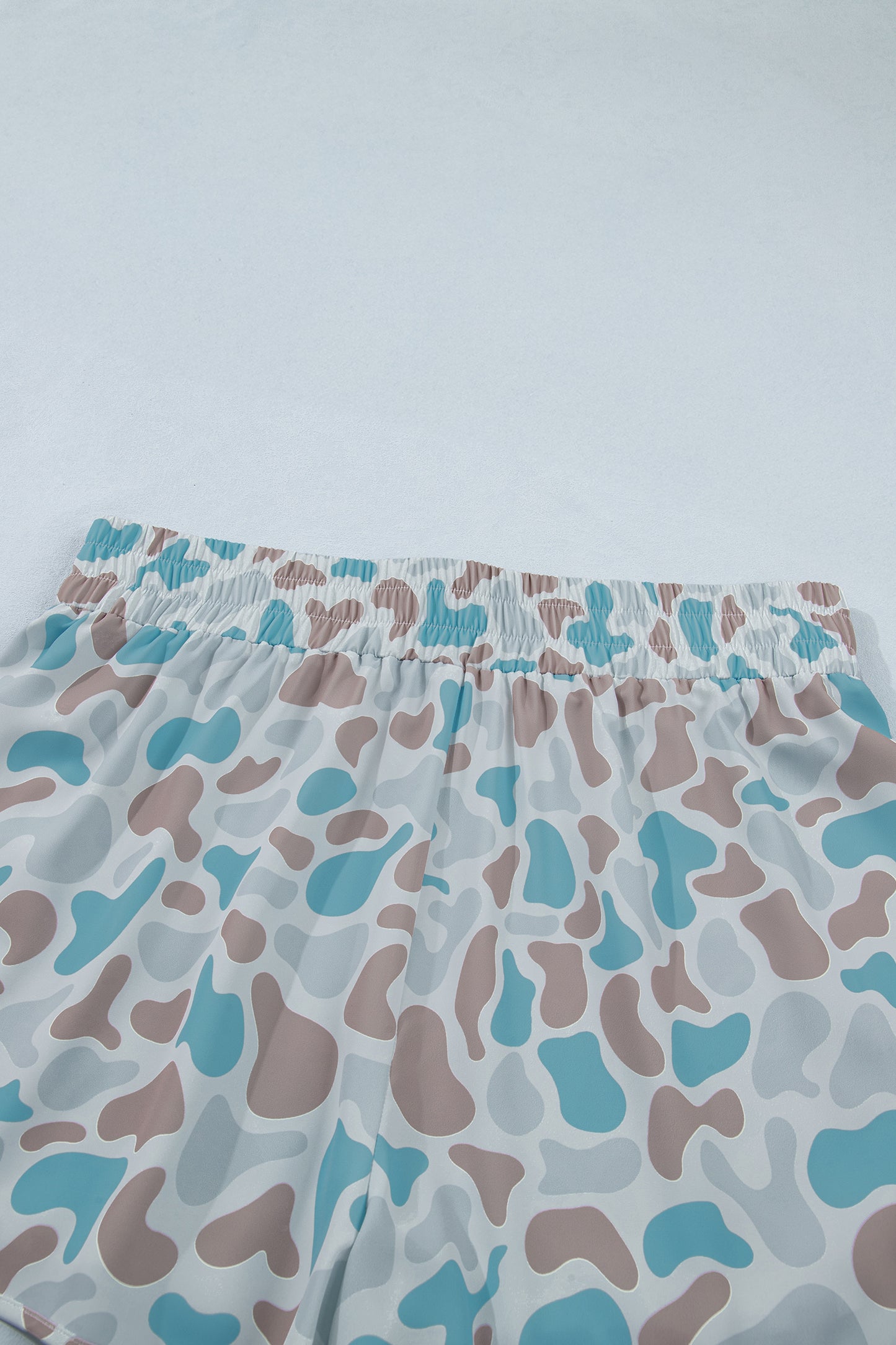 Plus Size Camouflage Athleisure Shorts