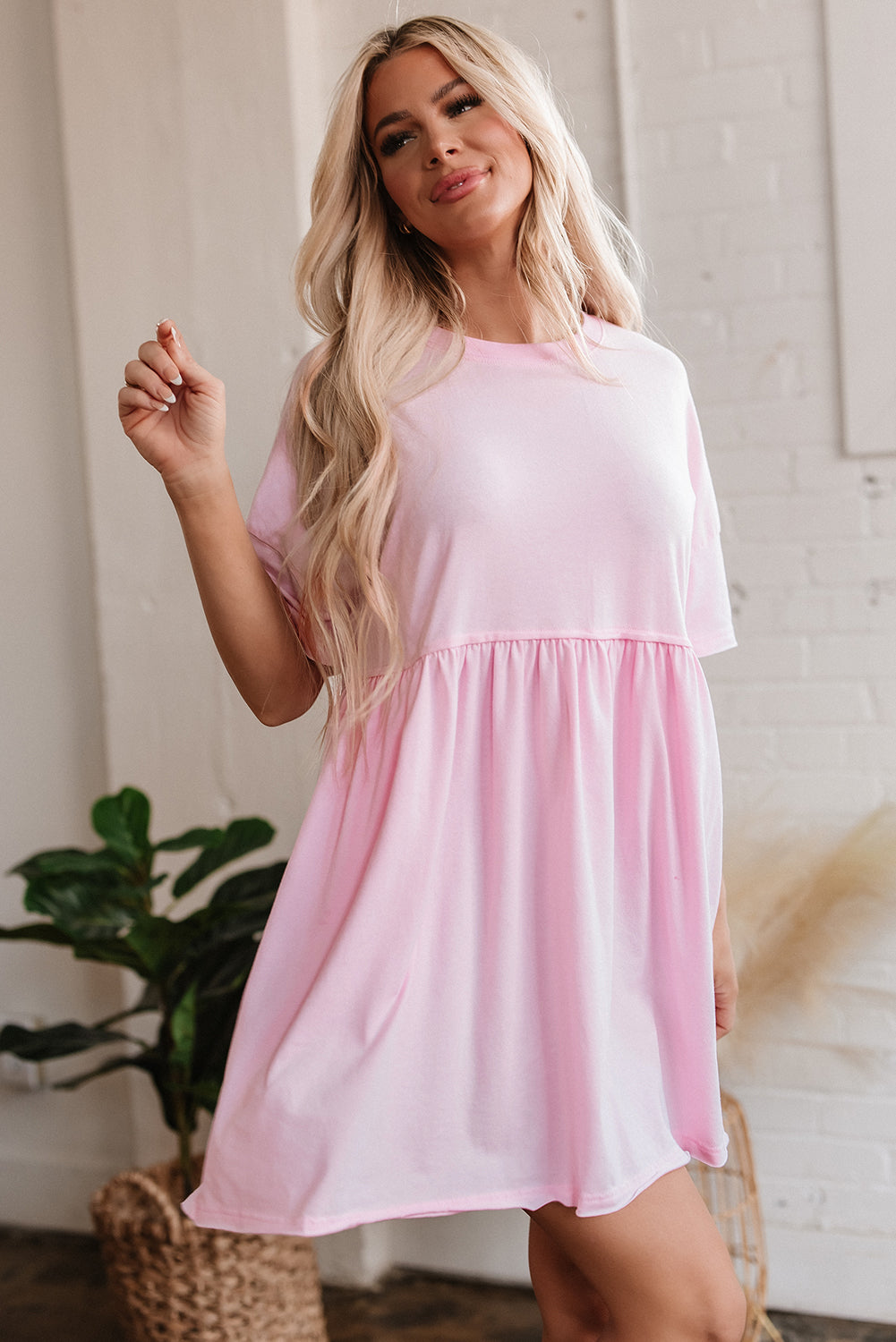Light Pink Babydoll Dress