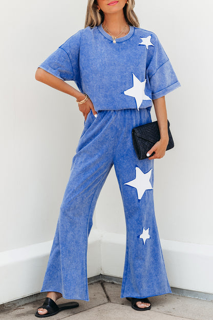 Blue Acid Wash Star Set
