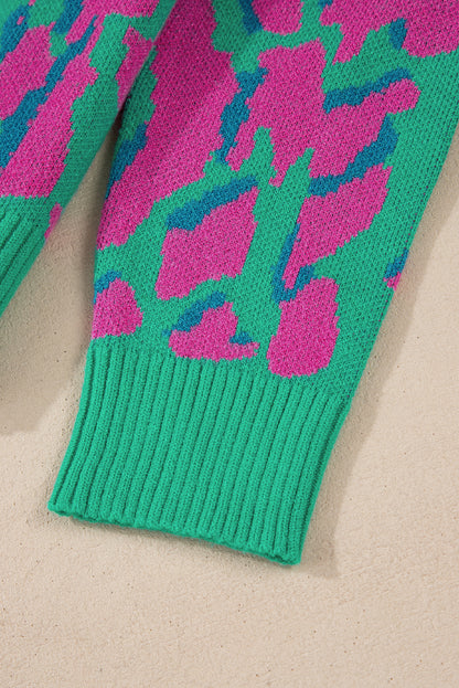 Green Abstract Sweater