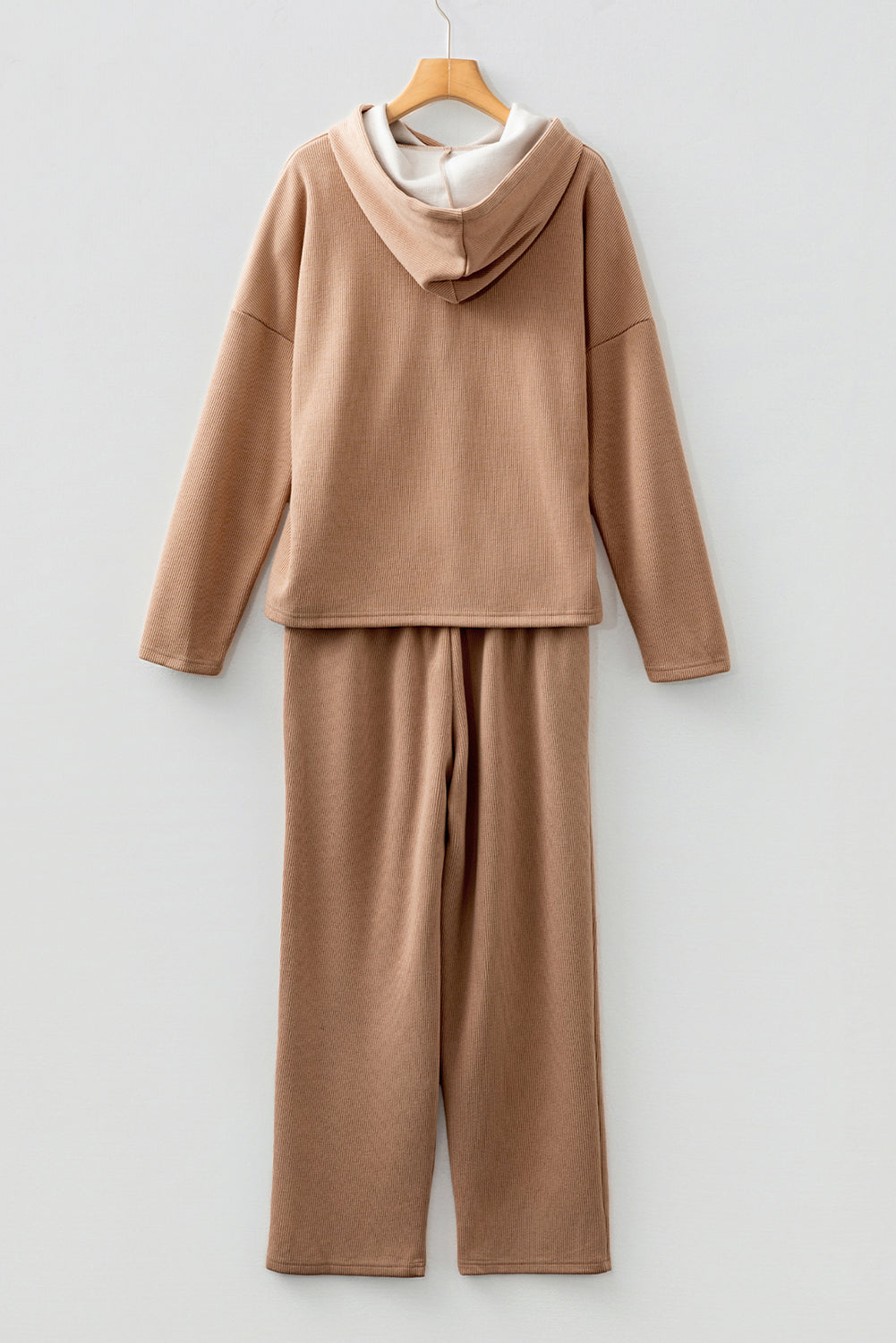 Dark Khaki Leopard Corduroy Set