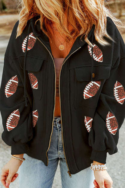 Sequined Football Jacket