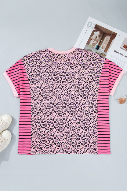 Pink Leopard Plus Size Tee