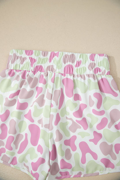 Green Camouflage Athleisure Shorts