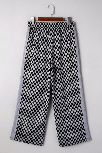 White Checkerboard Pants