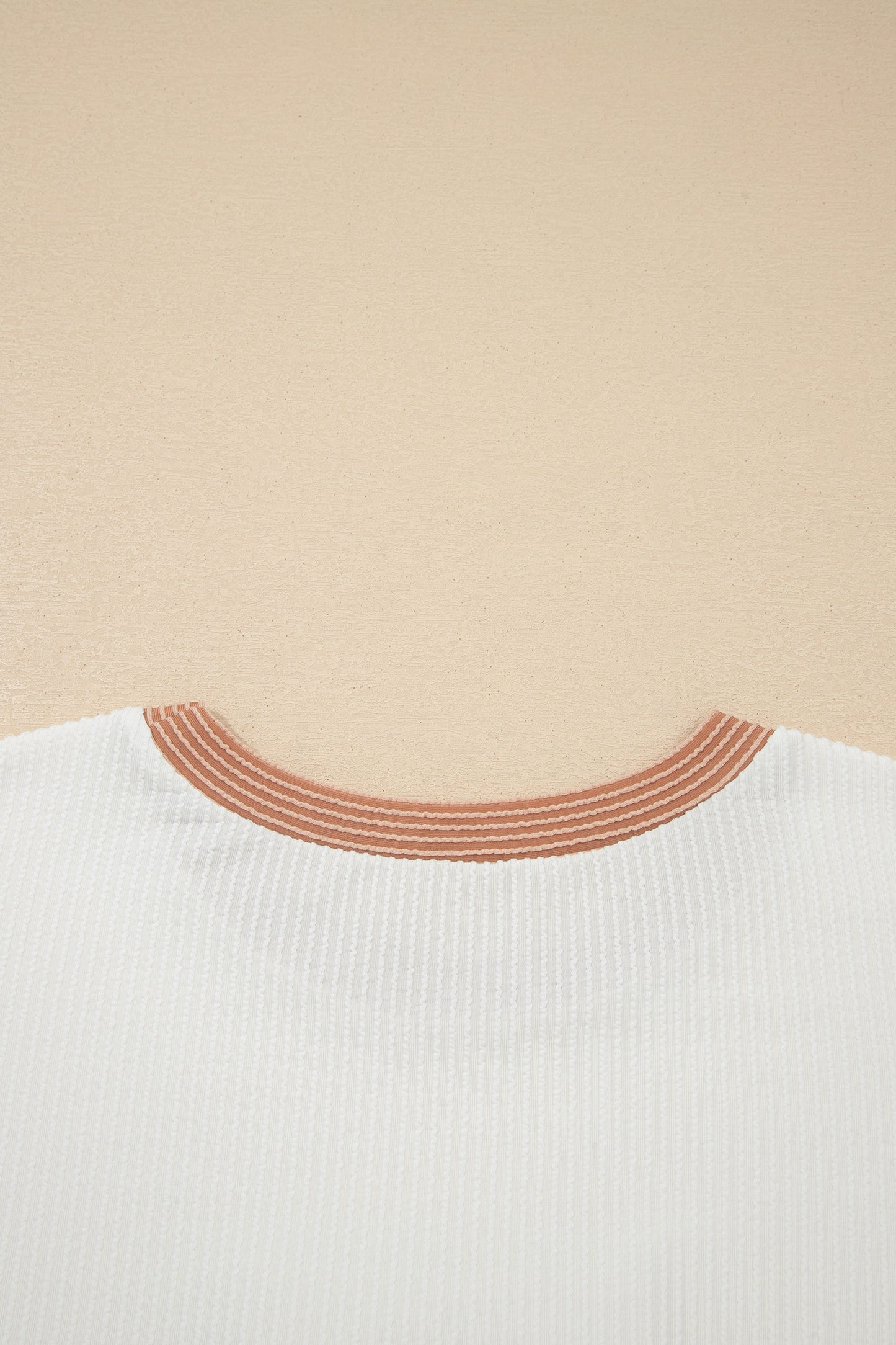 Apricot Bowknot Applique Plus Size Top