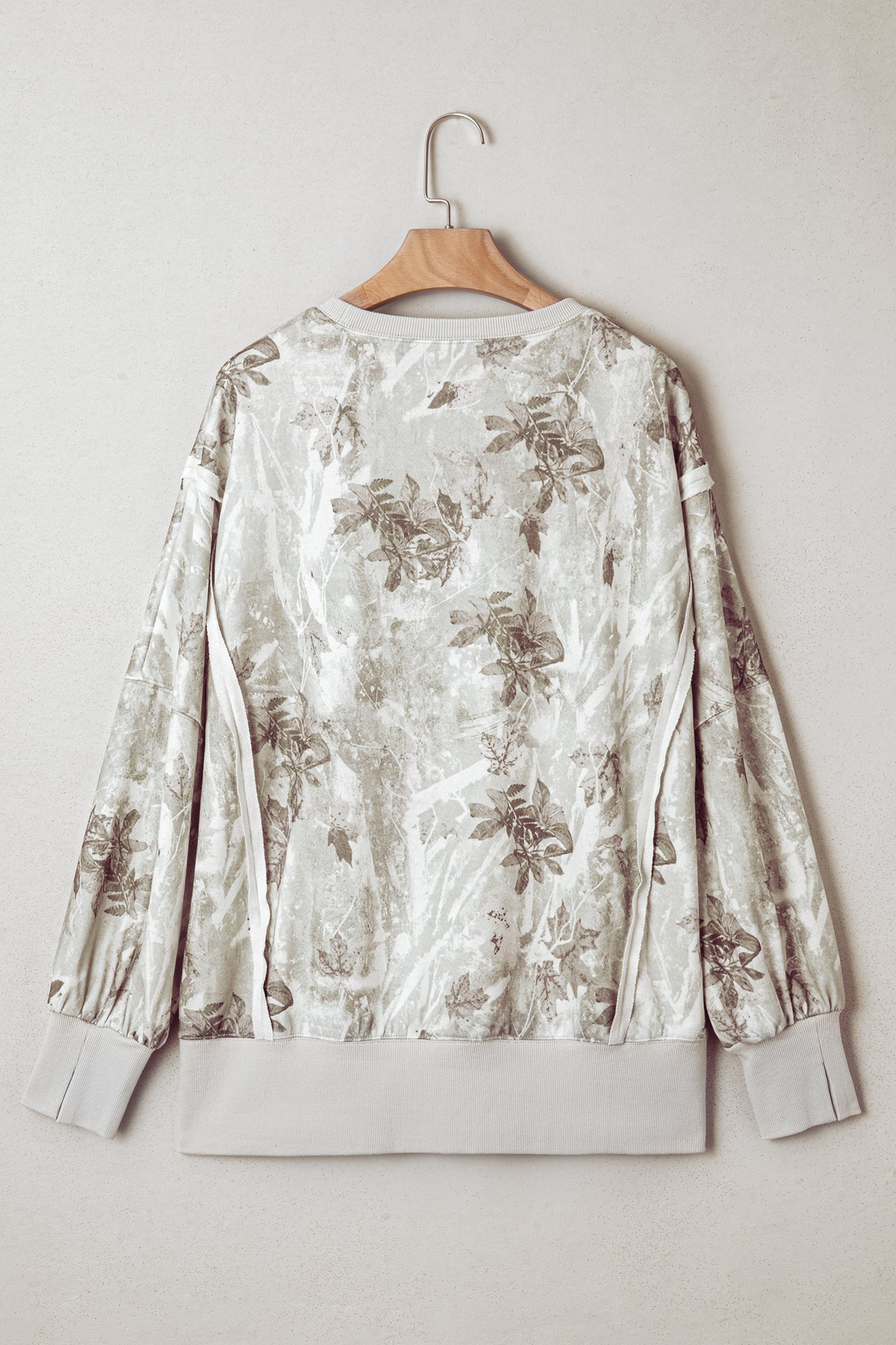 Gray Leafy Camo Sweatshirt