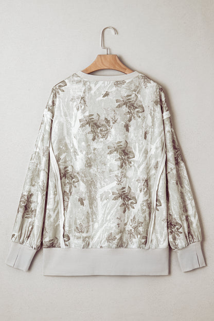 Gray Leafy Camo Sweatshirt
