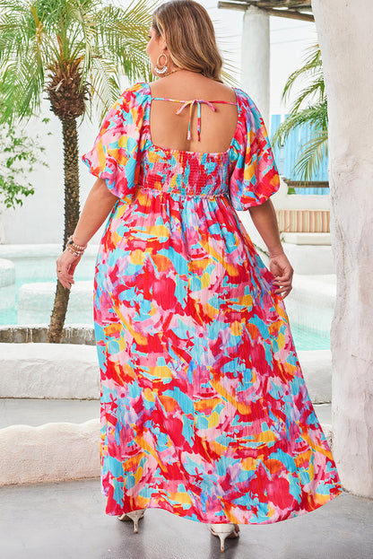 Rose Abstract Plus Size Dress