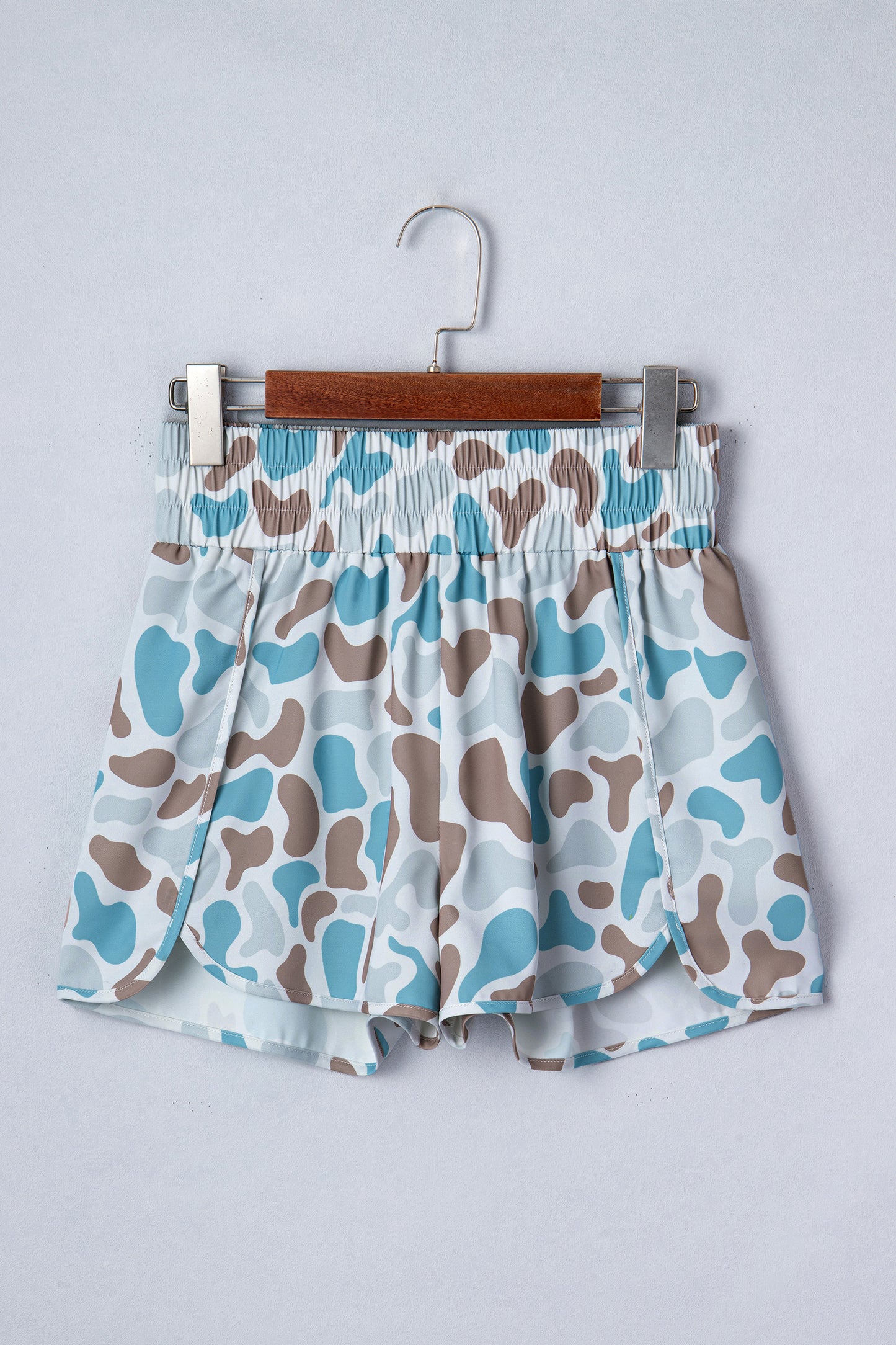 Camouflage High Waist Athleisure Shorts