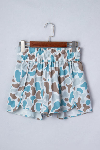 Camouflage High Waist Athleisure Shorts
