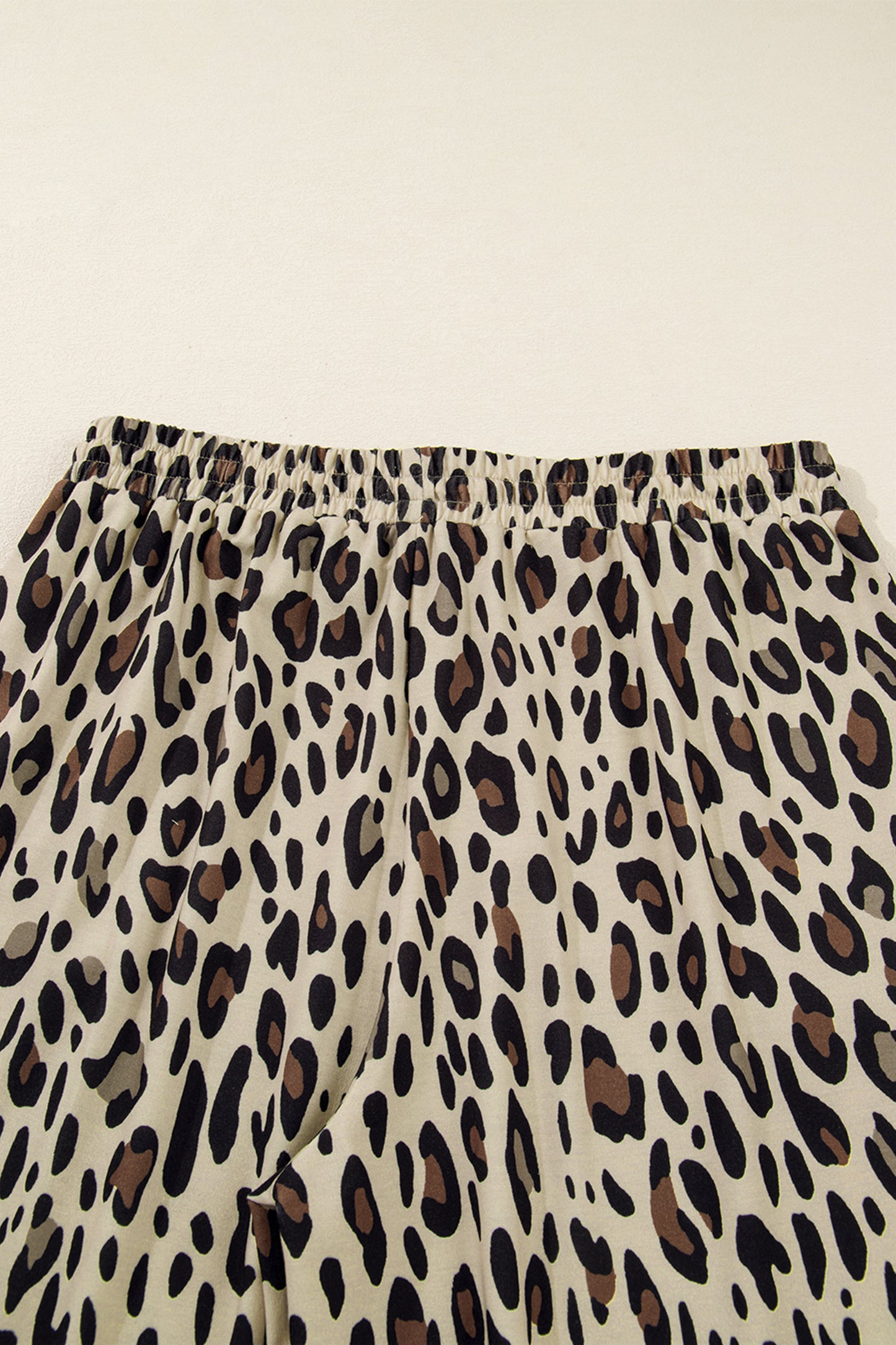 Khaki Plus Size Leopard Pants