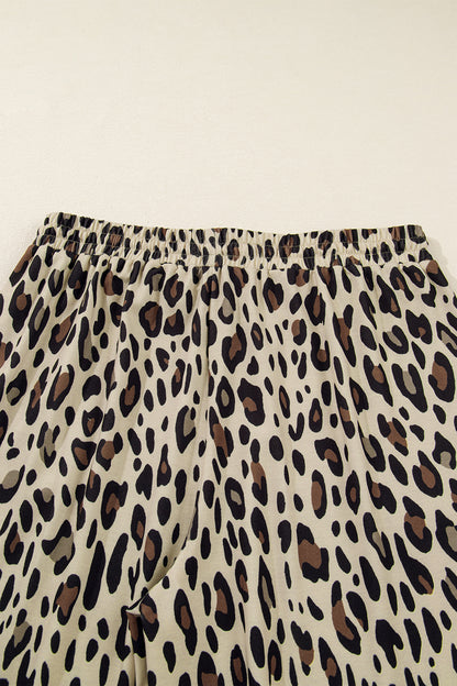 Khaki Plus Size Leopard Pants