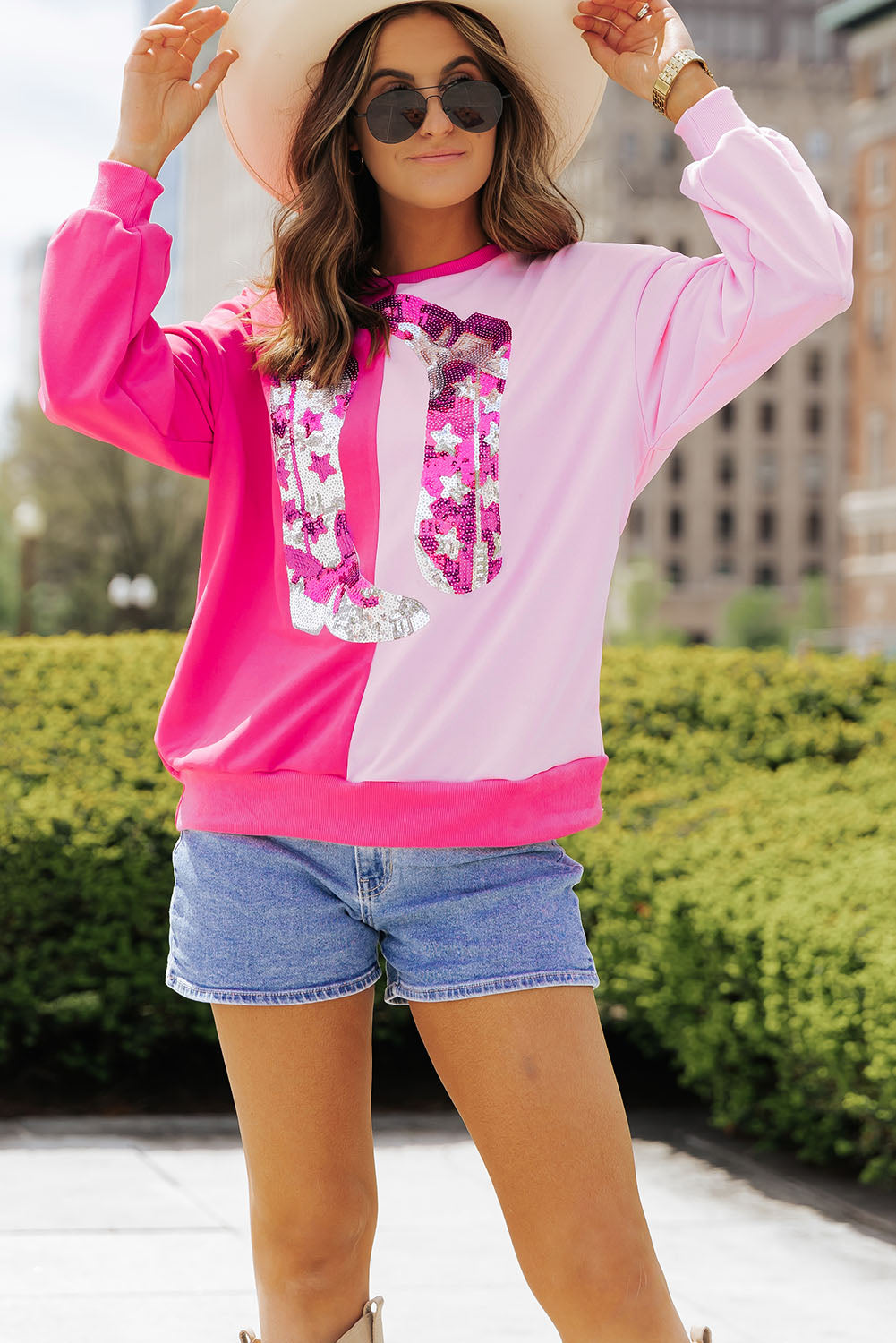 Sequined Cowgirl Sweatshirt