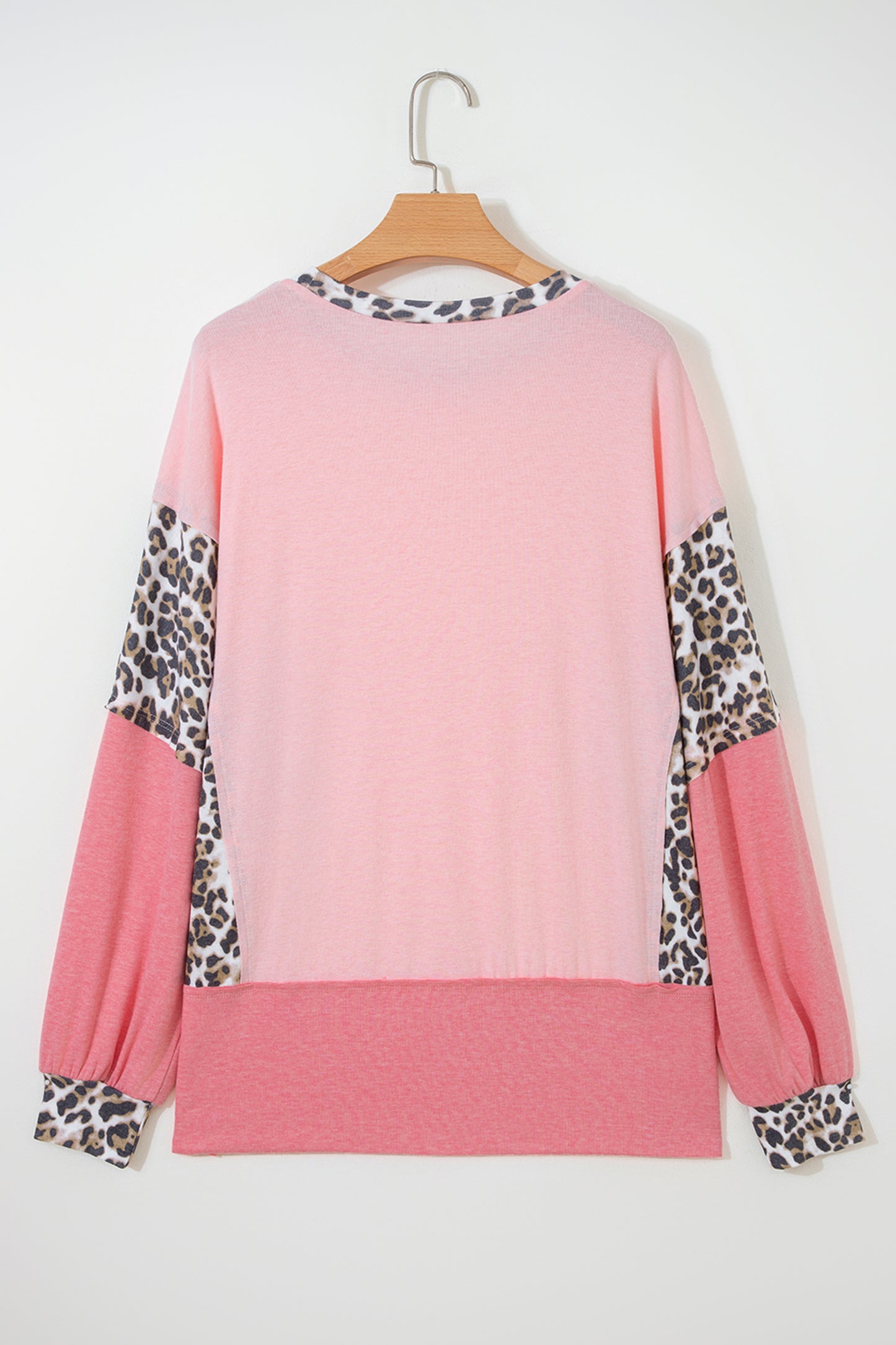 Pink Leopard Patchwork Sweatshirt