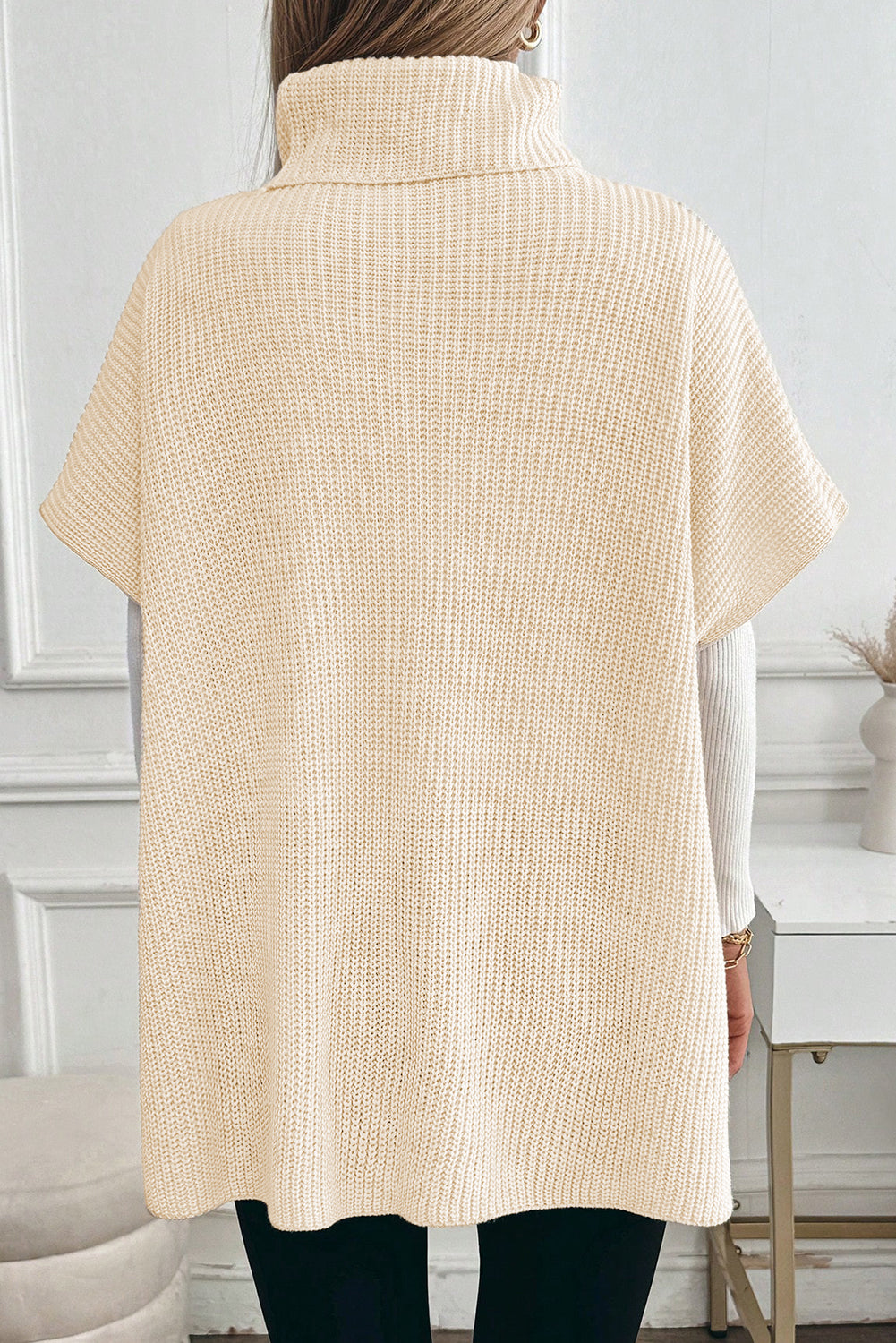 Turtleneck Short Sleeve Sweater