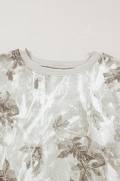 Gray Leafy Camo Sweatshirt